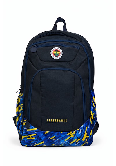 Fenerbahçe Lisanslı Çok Gözlü Sırt Çantası - Lacivert 4 Bölmeli Okul Çantası