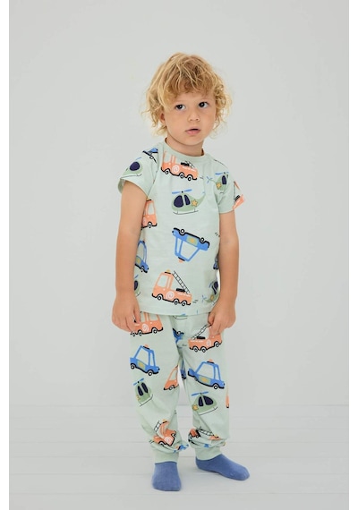 Defacto 2li Pijama Takımı Erkek Bebek H5618a526augn1181 Yeşil-gn1181