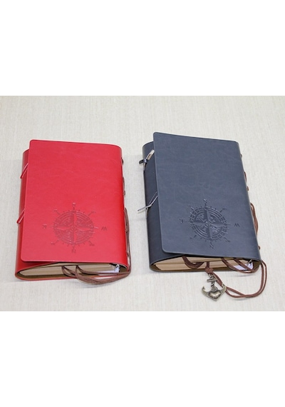 Deri Defter Yazı Aracı Çanta Aksesuarı Günlük Çok Renkli
