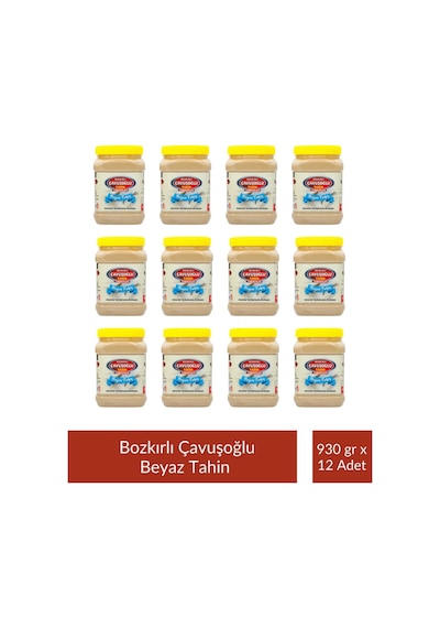 Az Kavrulmuş Beyaz Tahin Bozkır Tahini 930 Gr X 12 Adet