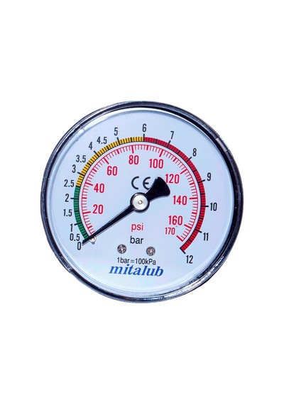 Mitalub Lastik Şişirme İçin Manometre 63mm Arka Mım6312rs