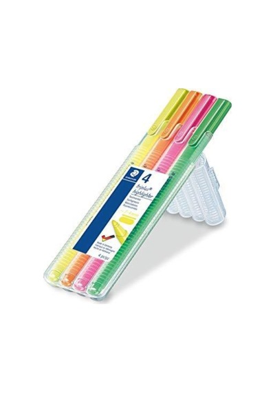 362 Sb4 Triplus Textsurfer Üçgen Highlighter Karışık Renk 4' Lü