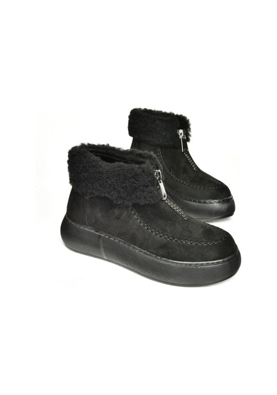 Fox Shoes T811231102 Siyah Süet Kadın Bot Siyah-Süet Siyah
