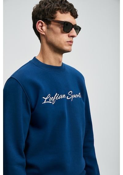 Lufian Loved Erkek Sweatshirt Saks Saks 112030170100240 Saks Mavi