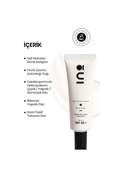 Cilt Tonu Eşitleyici Saf Kolajen Yüksek Korumalı 00 Clear Spf50+ Yüz Güneş Kremi 50 Ml