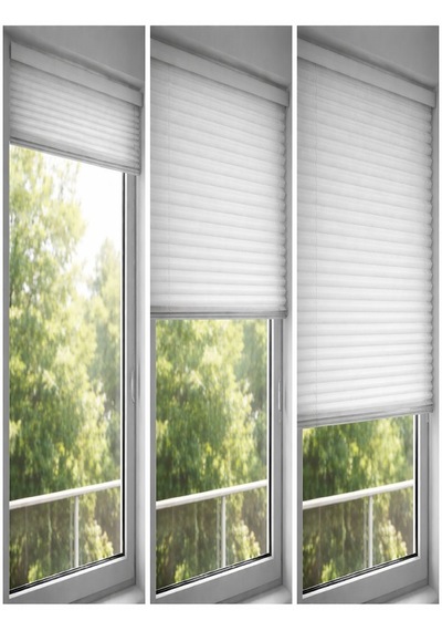 Evmiaa Plise Perde Katlabilir Cam Balkon Plise Perdesi Salon Perdesi Mutfak Perdesi Ofis Perdesi Beyaz