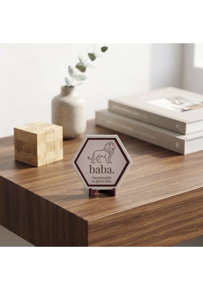 Modern Aslan Figürlü Dekoratif Masaüstü Objesi, Ev Ve Ofis İçin Estetik Ve Zarif Dekor 10x10 Cm, Yavru Ağzı
