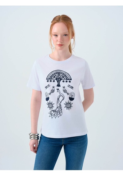 Loft Beyaz Kadın T-shirt Lf2039547 Beyaz