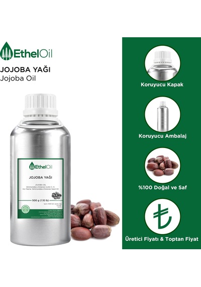 Etheloil Jojoba Sabit Yağı 500 G