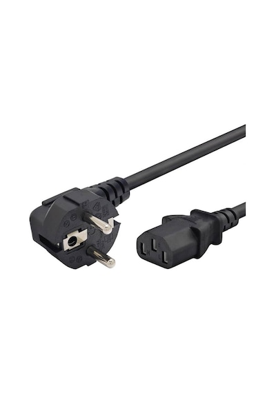 C13 Power Kablo Kasa Monitör Ekran Power Güç Kablosu - 0.5 mt
