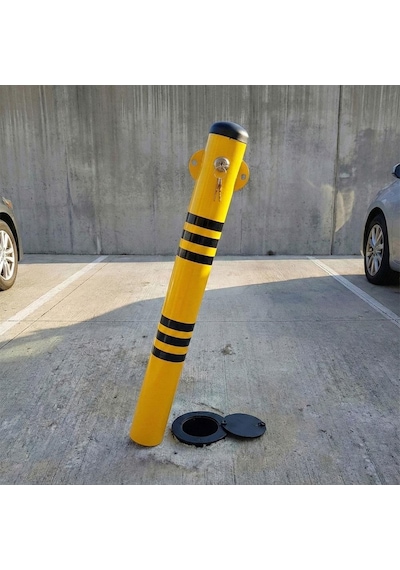 Kilitli Otopark Direği 70 Cm, Çıkan Tip Ankrajlı Park Bariyeri 3 Adet-3980