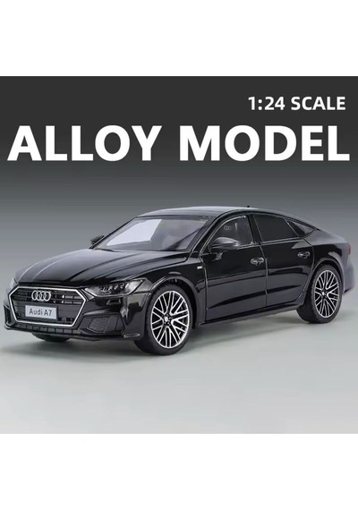 Scowetto Audi A7 Araba Siyah 1:24 Diecast Metal Model Araba Koleksiyon Araba 21 Cm Oyuncak Araba