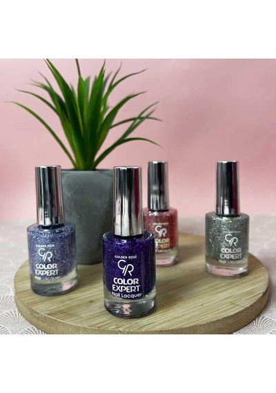 Color Expert Nail Lacquer Glitter No: 607 - Geniş Fırçalı Işıltılı Oje 10.2 Ml