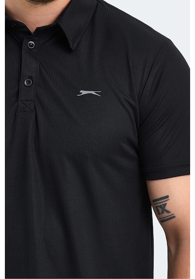 Slazenger Sloan Erkek Polo Yaka Siyah Tişört Siyah