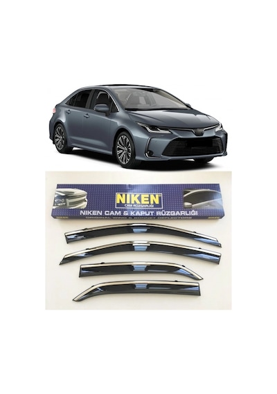 Yeni Corolla Uyumlu 2019 Kromlu Cam Rüzgarlığı Niken
