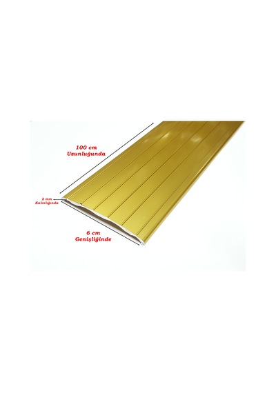 Alüminyum Kapı Eşik Profili Parke Profili Sarı 6 Cm X 100 Cm
