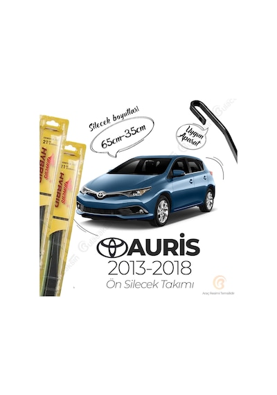İnwells Hibrit Silecek Takımı Toyota Auris 2013-2018 İle Uyumlu