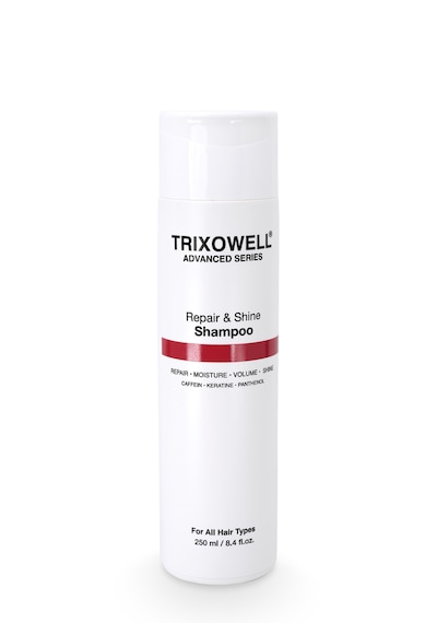 Trixowell Advanced Series Repair & Shine Shampoo Kafein, Keratin Ve Panthenol İçeren Onarıcı, Nemlendirici Ve Hacim Veren Şampuan 250 Ml