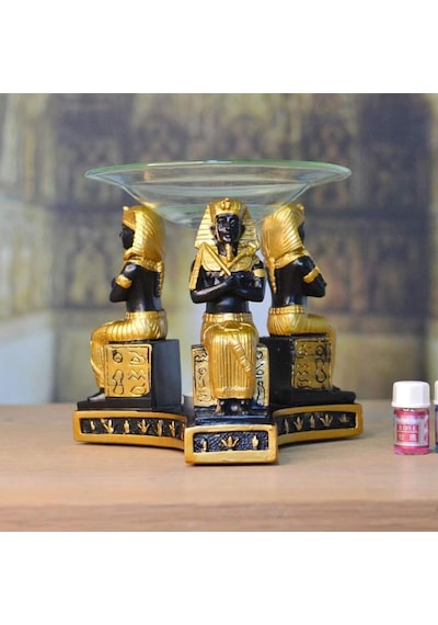 Tutankhamun Buhurdanlık Esansiyel Yağ Brülörü Aantik Mısır Firavun