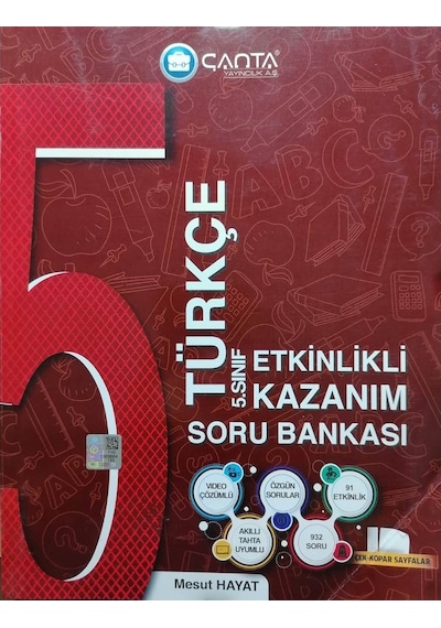 Çanta 5.Sınıf Türkçe Etkinlikli Kazanım Soru Bankası
