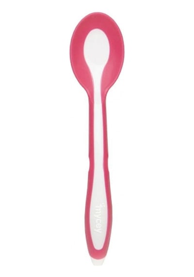 Mycey Taşıma Kutulu Mama Kaşığı - Pembe
