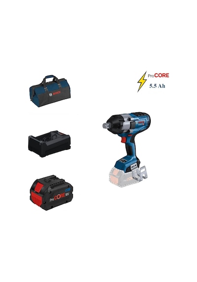 Bosch Gds 18v-1050 H 1x5,5 Ah Procore Akülü Darbeli Somun Sıkma Bez Çantalı