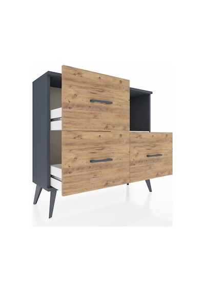 Arges Şifonyer Tek Raflı 3 Çekmeceli 88x30x80 Antrasit-aytaşı/çam Aytaşı/çam Arges Şifonyer Tek Raflı 3 Çekmeceli 88x30x80 Antrasit-aytaşı/çam Aytaşı/çam