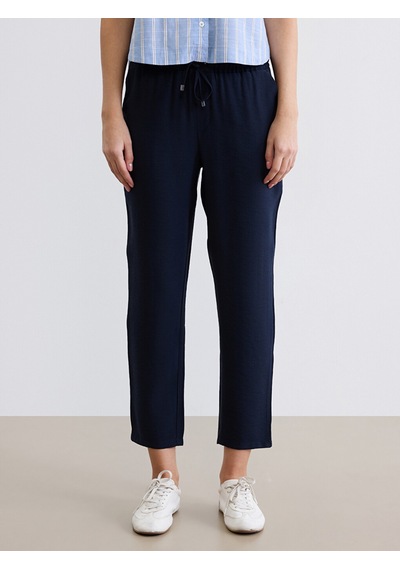 Lcw Everyday Lacivert Beli Lastikli Kadın Pantolon