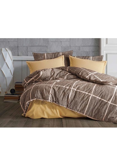 Lexroo Lüks%80 Pamuklu Çift Kişilik Nevresim Takımı Seti Yorgan Kılıfı Love Kalp Desen 200x220 Cm + Çok Renkli