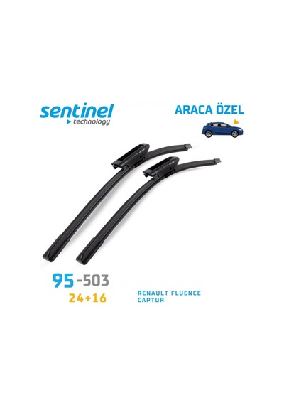 Araca Özel Silecek Takımı Muz Renault Captur 60cm+40cm 24"+16" 2 Ön