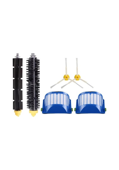 İrobot Roomba 600 605 606 620 630 650 660 671 693 Yedek Ana Fırça Filtre Yan 6 Adet Set