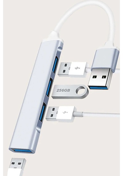 4 Port Hub Ultra Slim Usb Hub 4lü Usb Çoklayıcı Alimunyum Kasa Ultra Ince Usb 3.0 Hub