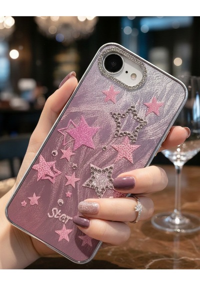 İphone 16e Kılıf Aynalı Desenli Figürlü Tasarım Silikon Kapak
