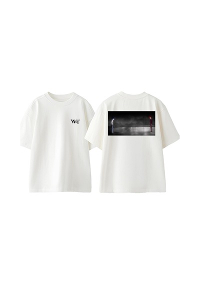 Thewert Death Note Kira And L Tasarım Sırt Baskılı Pamuk Beyaz Oversize T-shirt