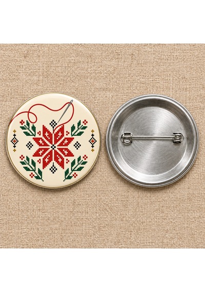 Fikart İplik İplik Hafıza Filistin 58 Mm İğneli Rozet Çok Renkli