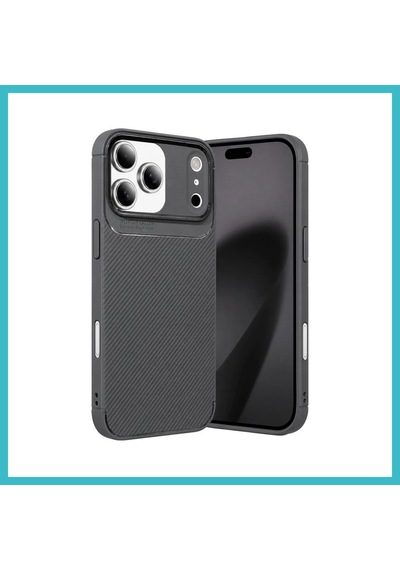 Bezos İphone 17 Pro Max Uyumlu Auto Focus Karbon Kapak - Gri Dfnbez