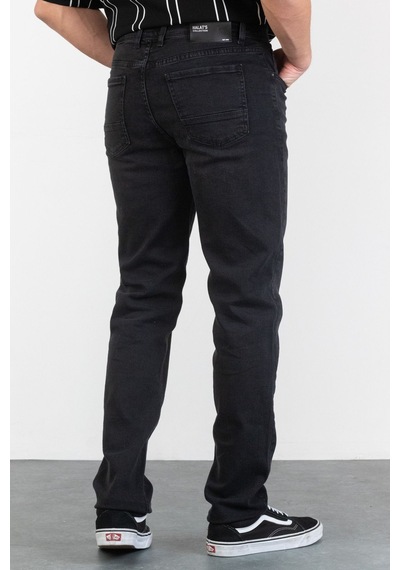 HLT Jeans Erkek Antrasit Yıkamalı Regular Fit Boru Paça Likralı Jean Kot Pantolon Joe