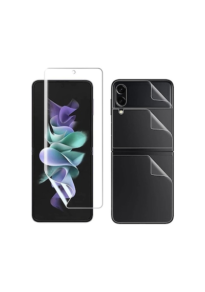 Samsung Z Flip 5 İle Uyumlu Ön & Arka Full Body Esnek Nano Çizilmez Ekran Koruyucu