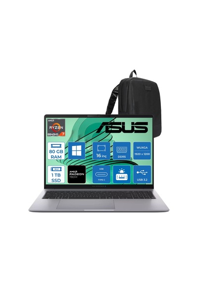 Asus ExpertBook P3 G2 PM3606CHAH28 R7-8840HS 80 GB 1 TB SSD 16" W11H Dizüstü Bilgisayar