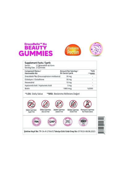 Collagen Boost Dracobelle Nu Beauty 60 Gummies