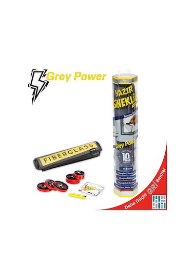 Grey Power Pencere Sineklik 75 X 150 Cm