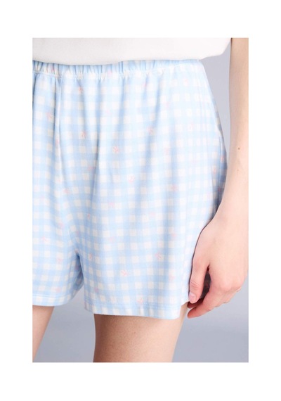 Defacto Regular Fıt Kısa Kollu 2li Softshell Şort Tişört Pijama Takım H7073ax26smbe745 Mavi-be745 Defacto Regular Fıt Kısa Kollu 2li Softshell Şort Tişört Pijama Takım H7073ax26smbe745 Mavi-be745