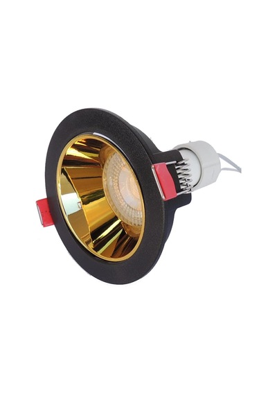 Siyah Altın Sıva Altı Spot Cob Led Armatür Gu10 5w Beyaz Işık Diğer