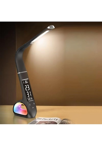 Taşınabilir Ticaret Led Masa Lambası, Rgb Aydınlatma, Akıllı Va Ekran, Dokunmatik Ayar, Göz Koruma Özellikli, 1200mah Şarjlı Pil, 3 Renk Seçeneği İle Çalışma Lambası S2311 Siyah Diğer