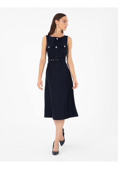 Pierre Cardin Kadın Lacivert Elbise Dokuma 50292893-vr033 Lacivert