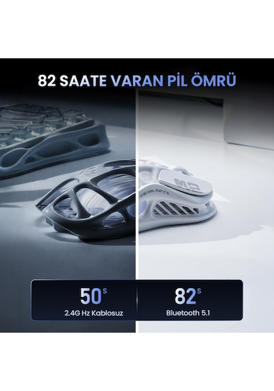 Gravastar Mercury M2 Rgb 26.000 Dpı Optik Gaming Mouse, Kablosuz, Opaline White