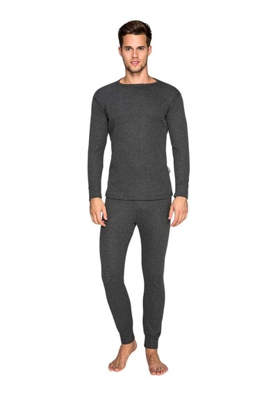 Yetişkin Termal İçlik Set - Thermoform - Soft Unisex - Antrasit Çok Renkli