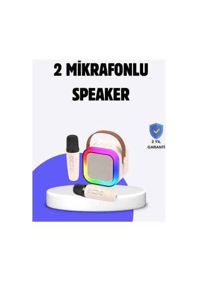 Taşınabilir Bluetooth Karaoke Hoparlör 2400 Mah Batarya - Haluna5697-3512 Renkli