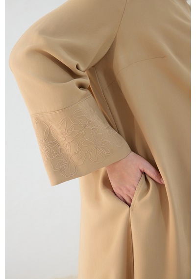 Aker Camel Nakış Detaylı Kimono Camel Camel