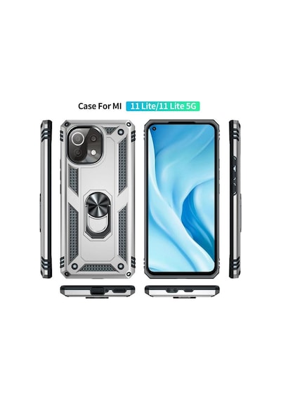 Xiaomi Mi 11 Lite Kılıf Sofya Yüzüklü Silikon Kapak